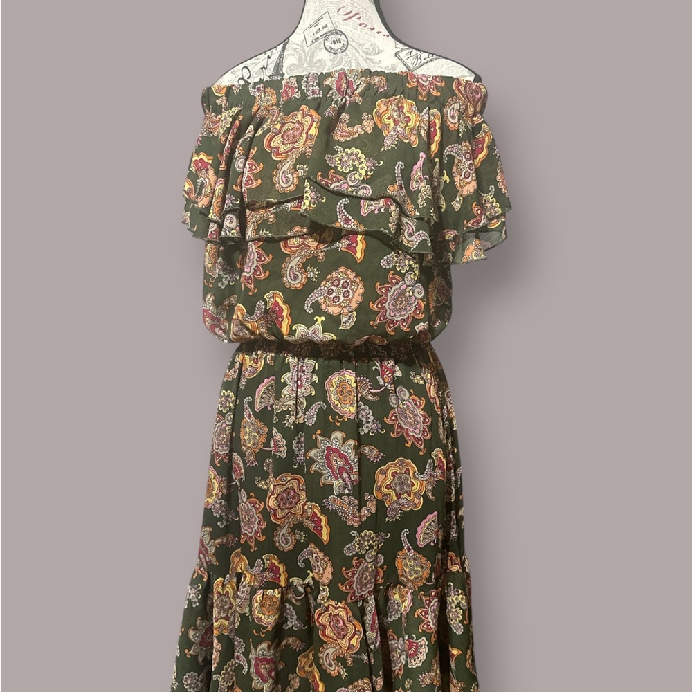 Nanette Lepore Paisley Ruffle Midi Dress